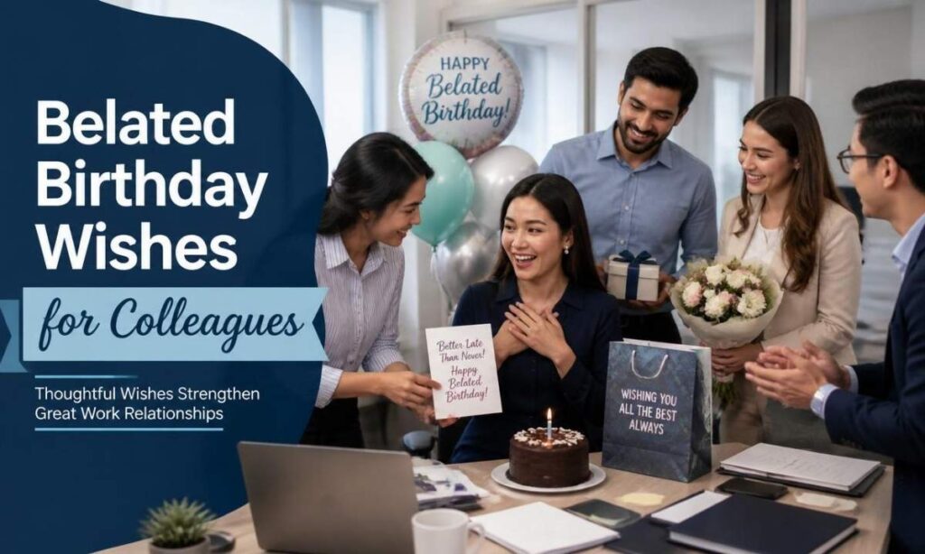 Belated Birthday Wishes for Colleagues