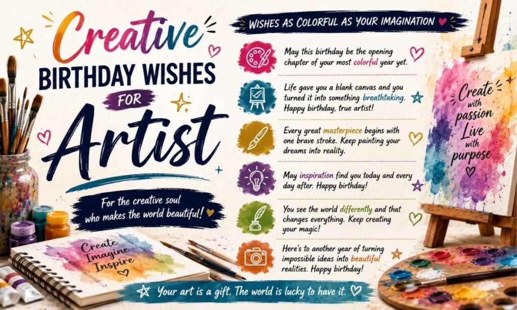 Creative Birthday Wishes for Artist