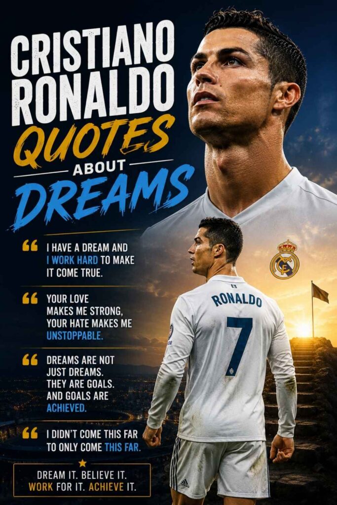 Cristiano Ronaldo Quotes about dreams