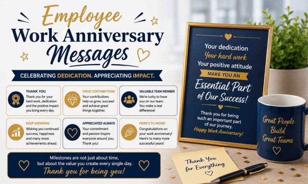Employee Work Anniversary Messages