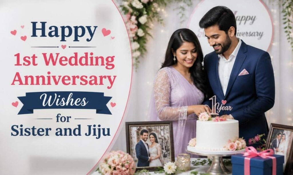 Happy 1st Wedding Anniversary Wishes for Sister and Jiju