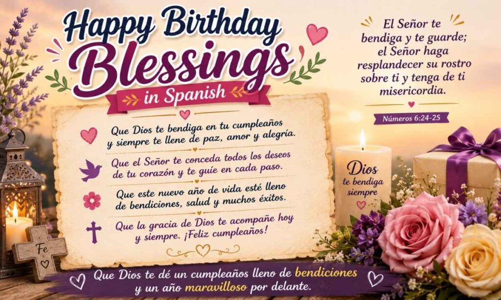 Happy Birthday Blessings in Spanish