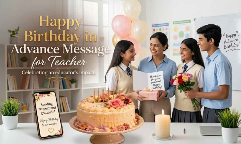 Happy Birthday in Advance Message for Teacher