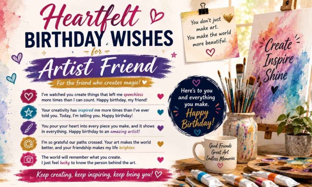 Heartfelt Birthday Wishes for Artist Friend