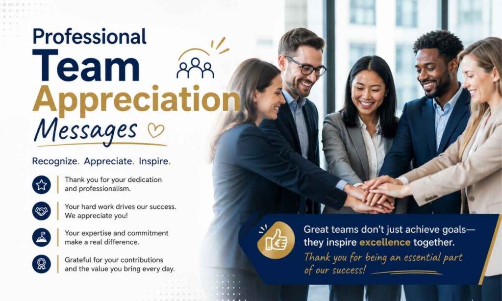 Professional Team Appreciation Messages
