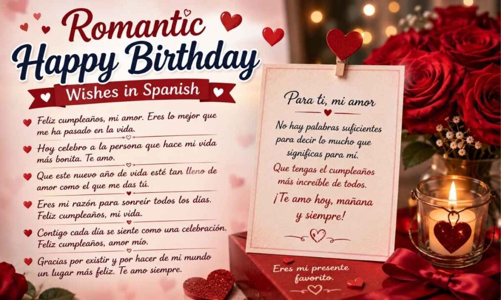 Romentic Birthday Wishes in Spanish