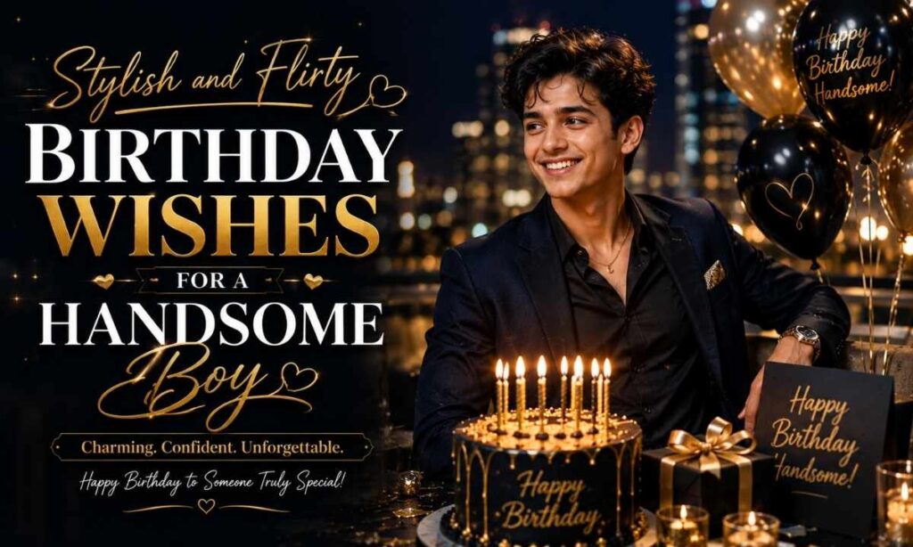 Stylish and Flirty Birthday Wishes for a Handsome Boy