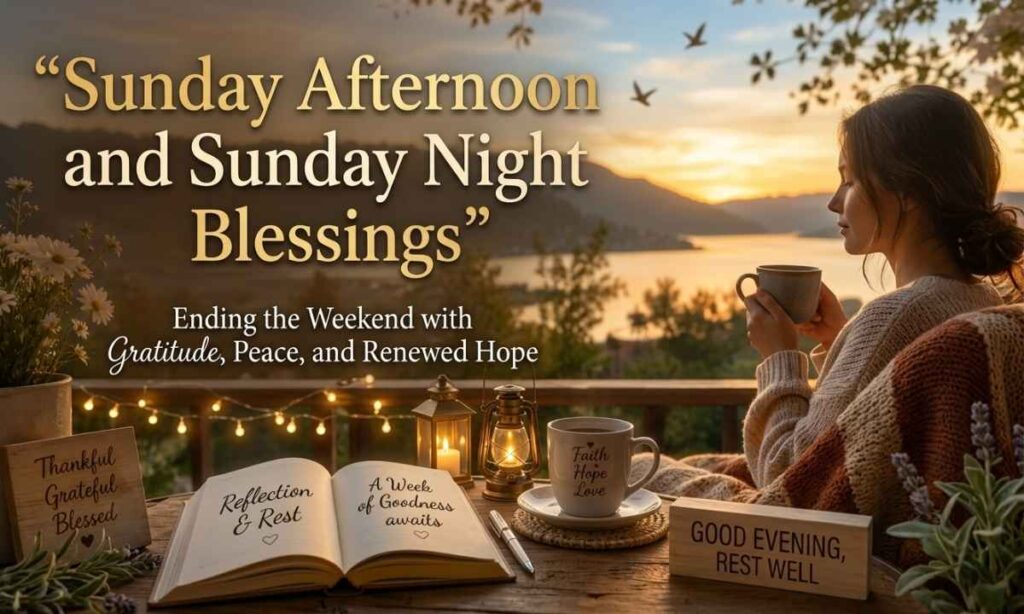 Sunday Afternoon and Sunday Night Blessings