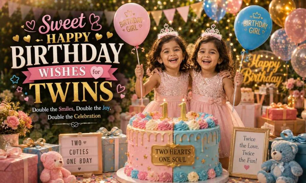 Sweet Happy Birthday Wishes for Twins