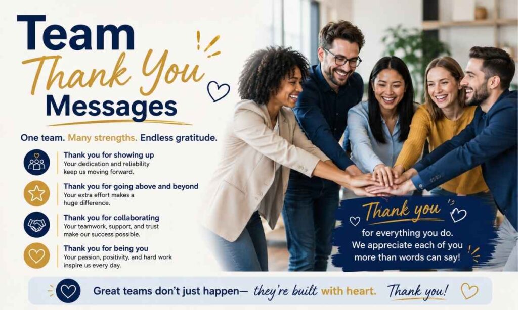 Team Thank You Messages