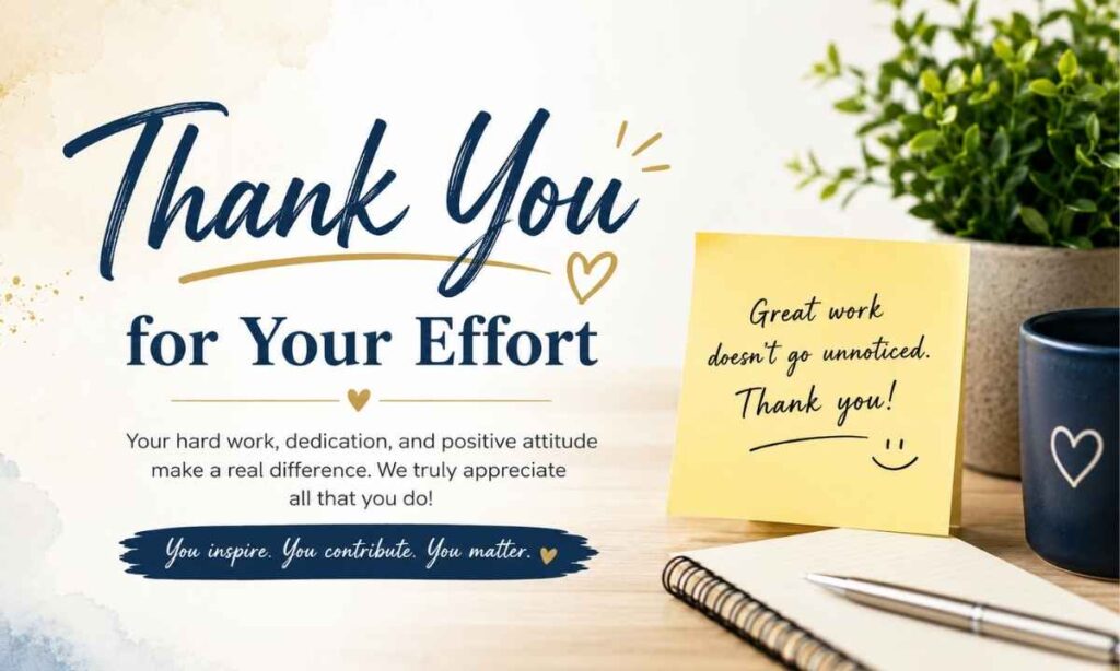 Thank You for Your Effort Messages