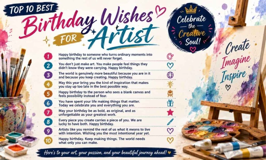 Top 10 Best Birthday Wishes for Artist