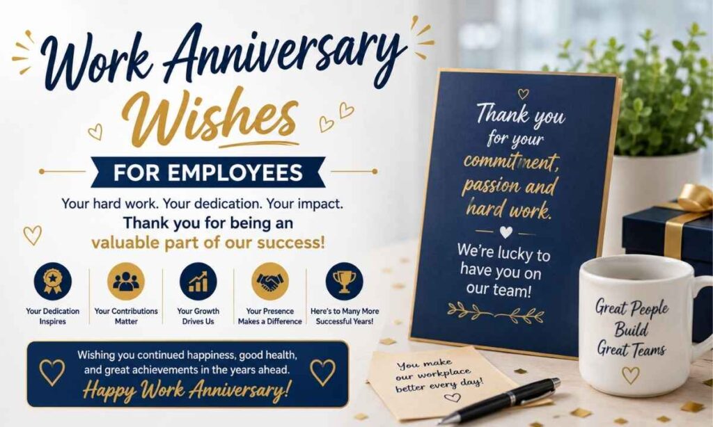 Work Anniversary Wishes for Employees