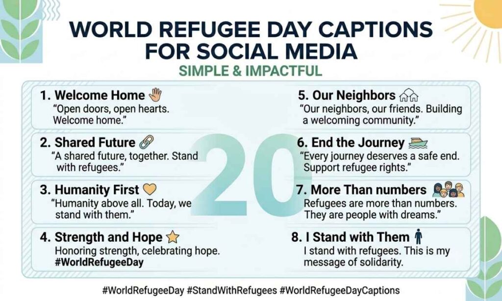 World Refugee Day Captions for Social Media