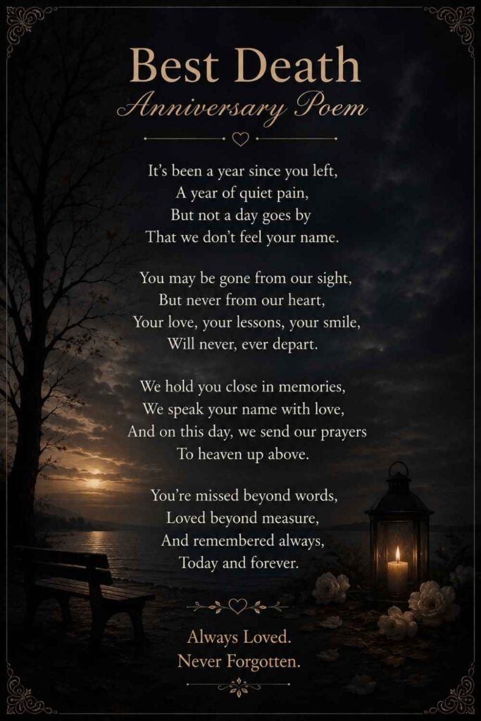 Best Death Anniversary Poems