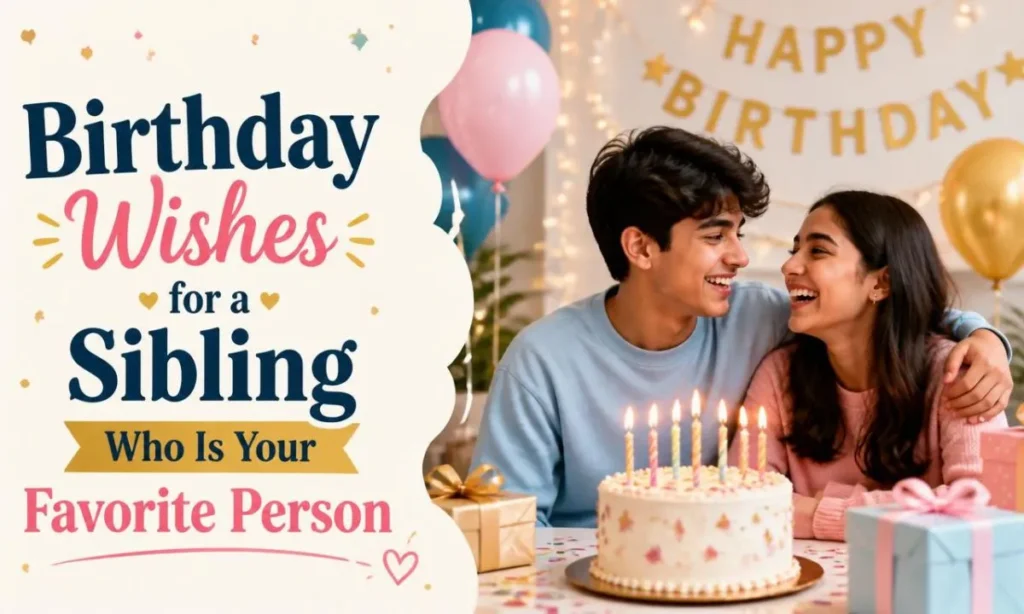 Birthday Wishes for a Sibling Who Is Your Favorite Person
