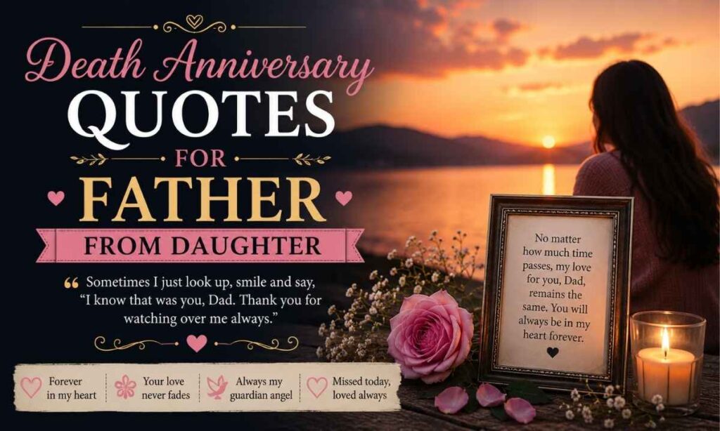 Death Anniversary Quotes for Father from Daughter
