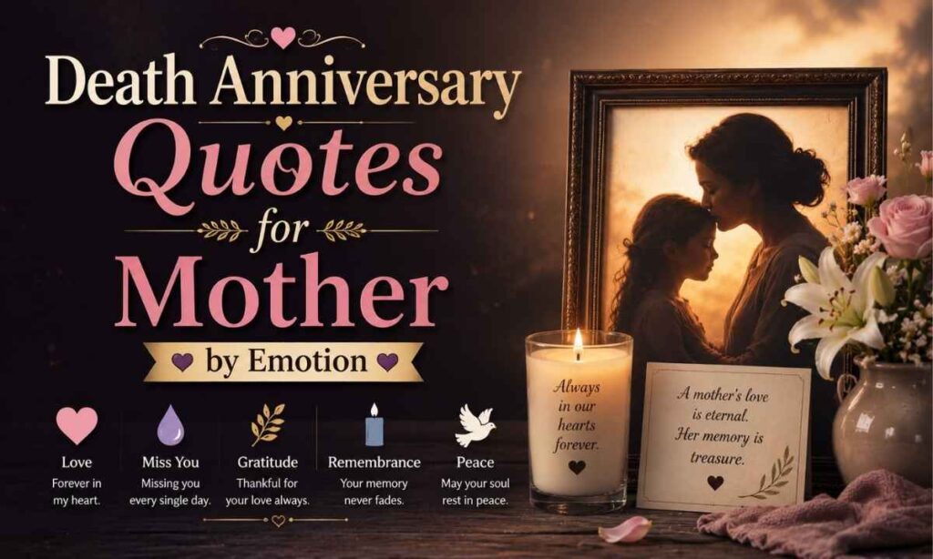 Death Anniversary Quotes for Mother by Emotion