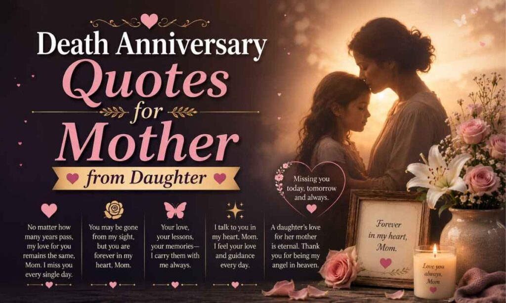 Death Anniversary Quotes for Mother from Daughter