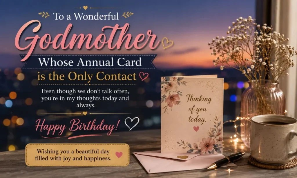 Godmother Whose Annual Card is the Only Contact