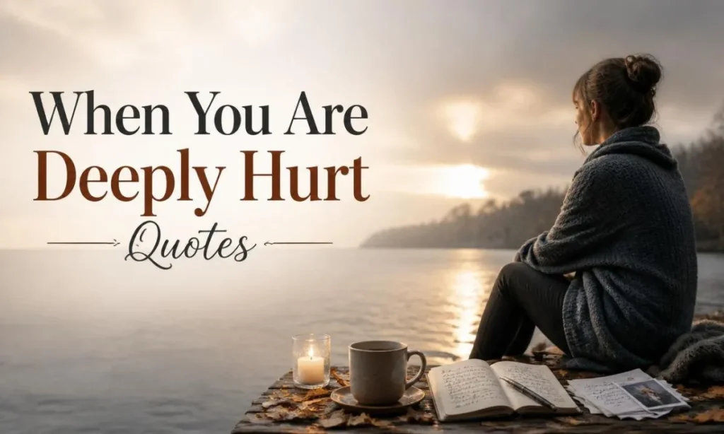 When You Are Deeply Hurt Quotes