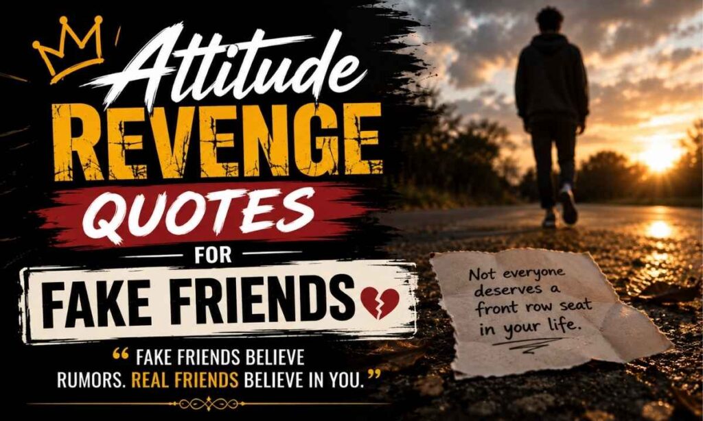 Attitude Revenge Quotes for Fake Friends