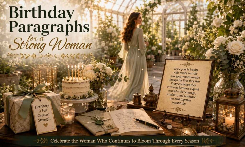 Birthday Paragraphs for a Strong Woman