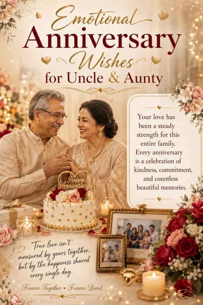 Emotional Anniversary Wishes for Uncle and Aunty