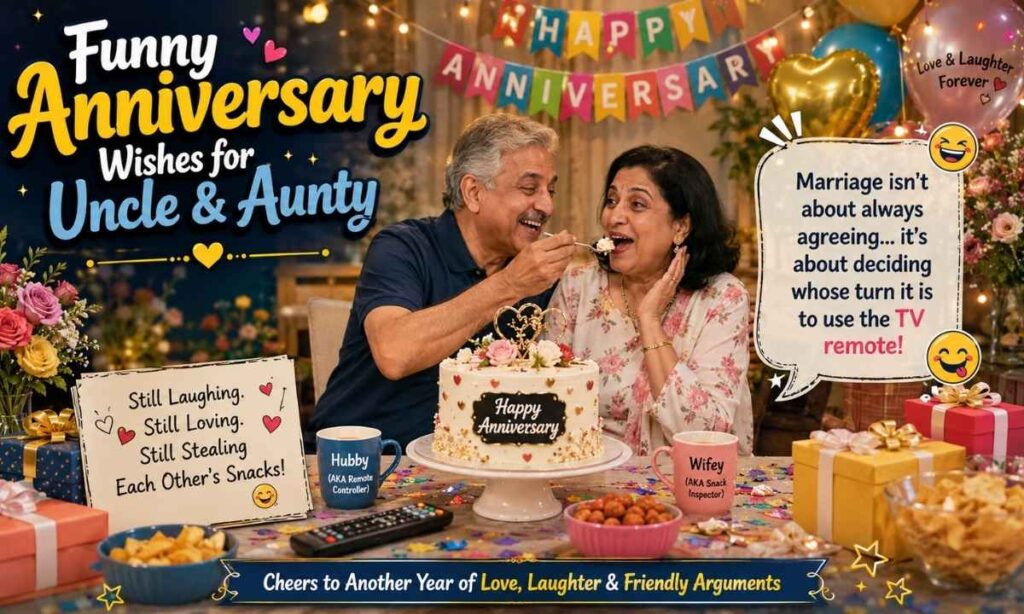 Funny Anniversary Wishes for Uncle and Aunty