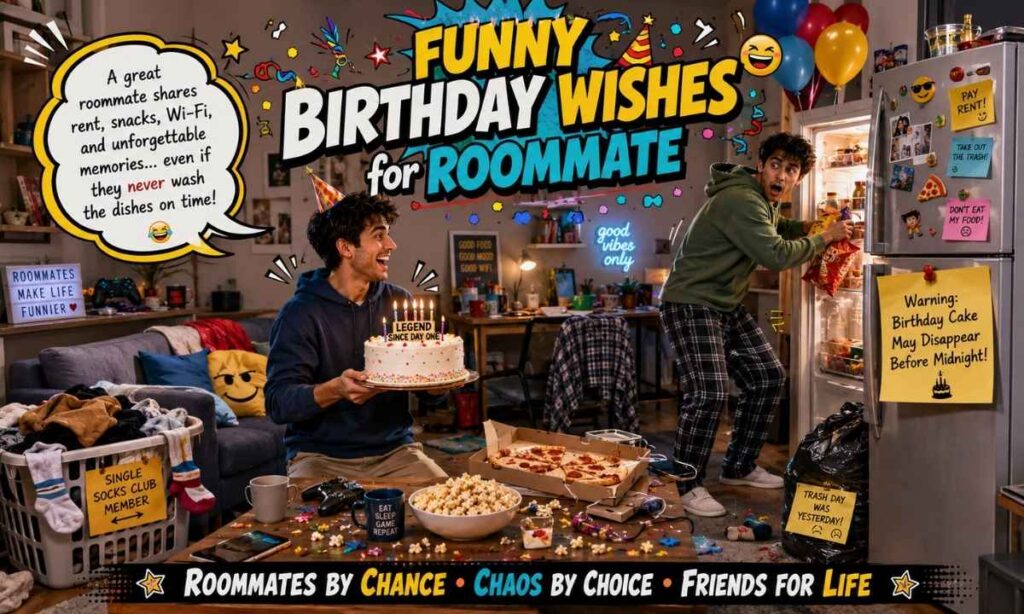 Funny Birthday Wishes for Roommate