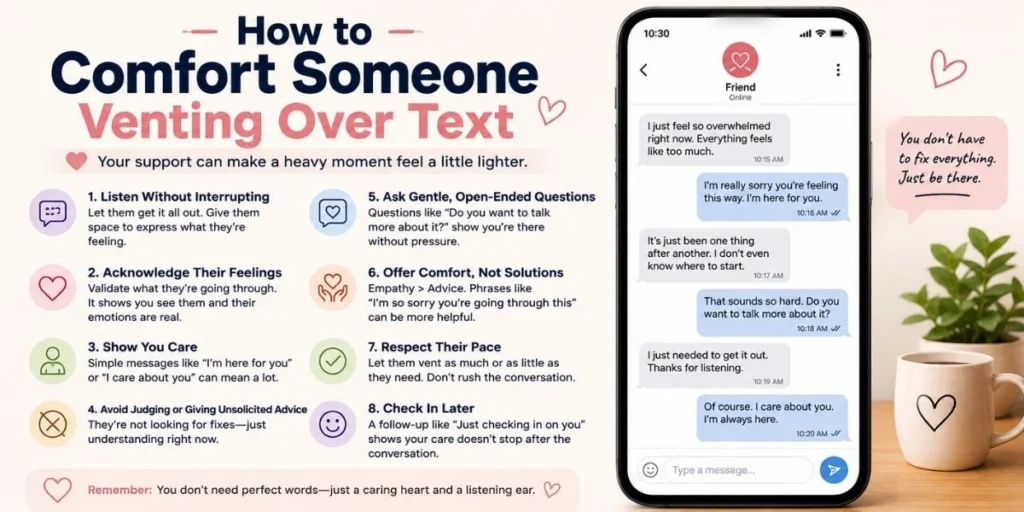 How to Comfort Someone Venting Over Text