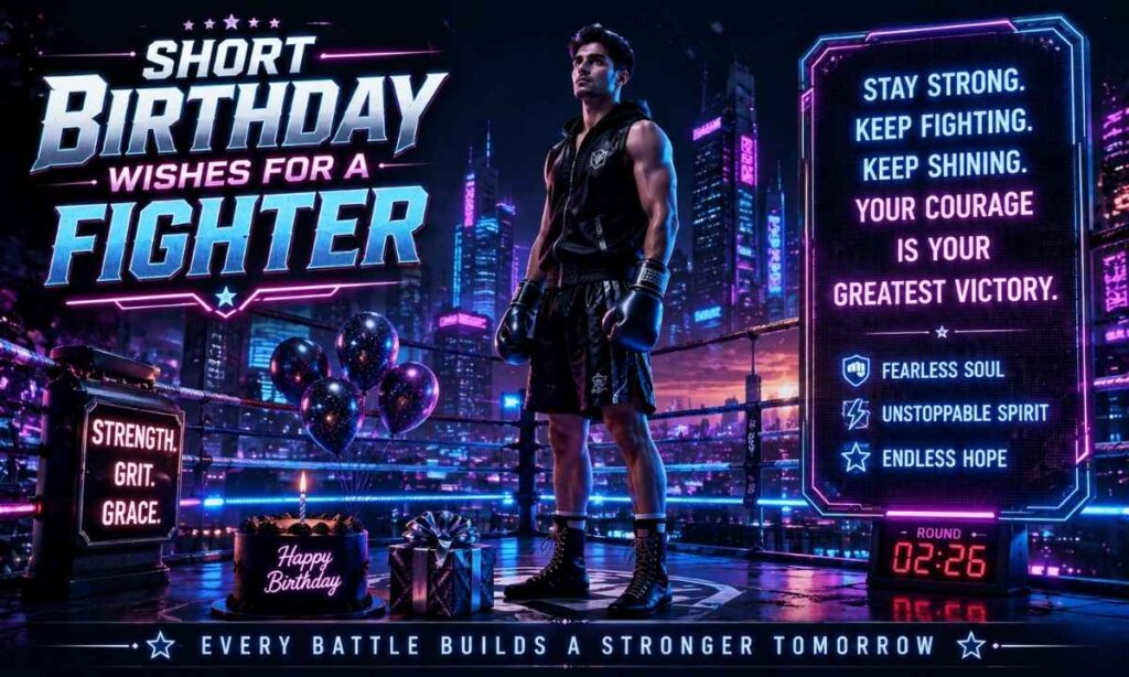 Short Birthday Wishes for a Fighter