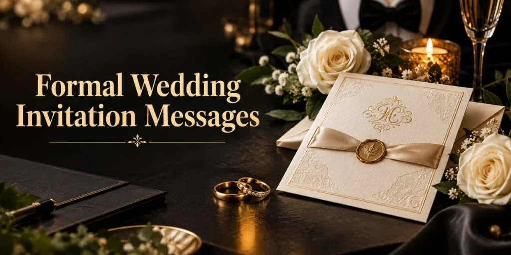 Formal Wedding card Invitation Messages