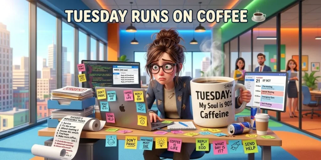 Funny Tuesday Motivational Quotes for Work